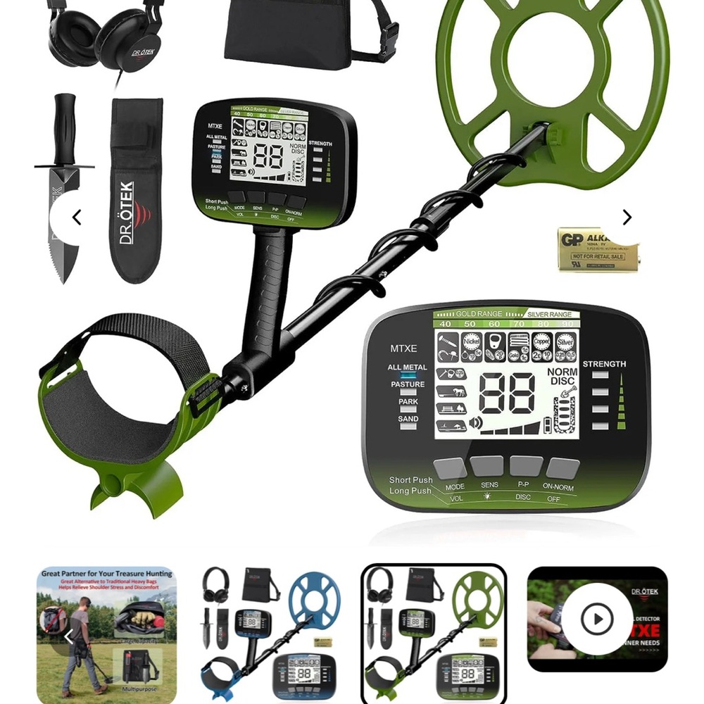 Green Metal Detector